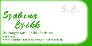 szabina czikk business card